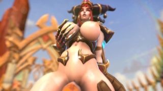 Hot 3D Heroes from World of Warcraft Sucks and Rides on a Big Cock