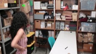 Latin curved babe gets busted shoplifting